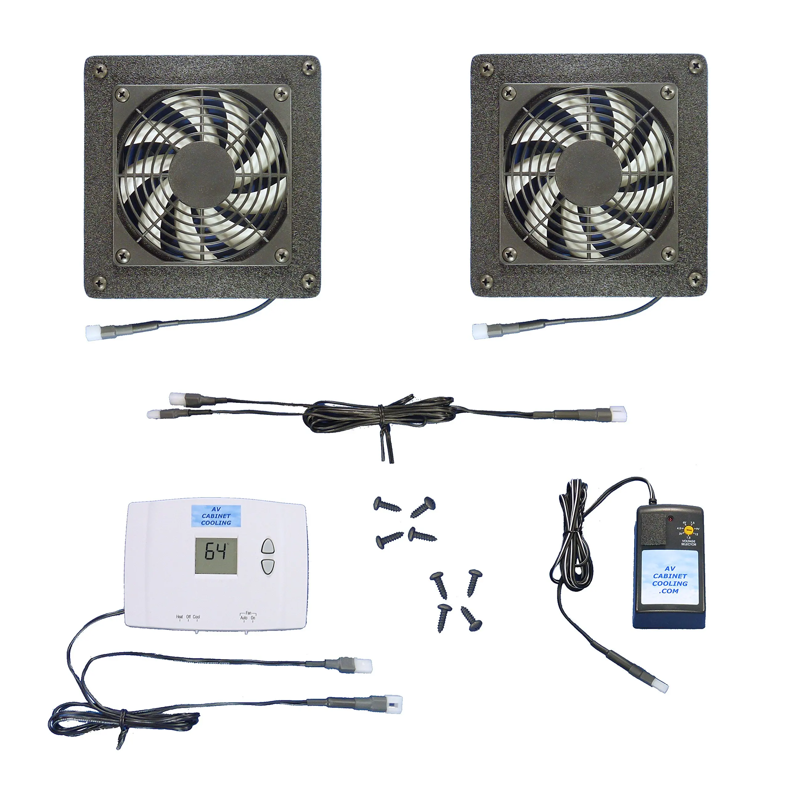 Buy 2-Zone AV cabinet cooling fans / Digital thermostat / multi-speed