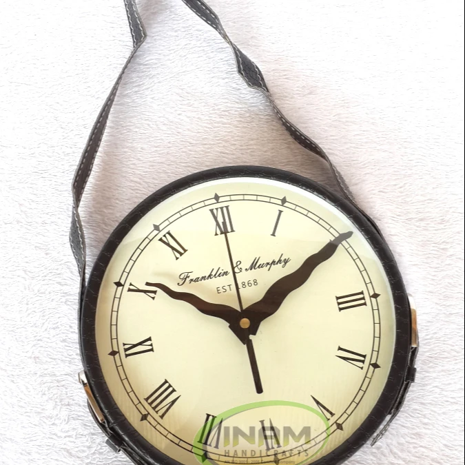 
Round classic hanging wall clock, wall clock, Nautical marine style clock 