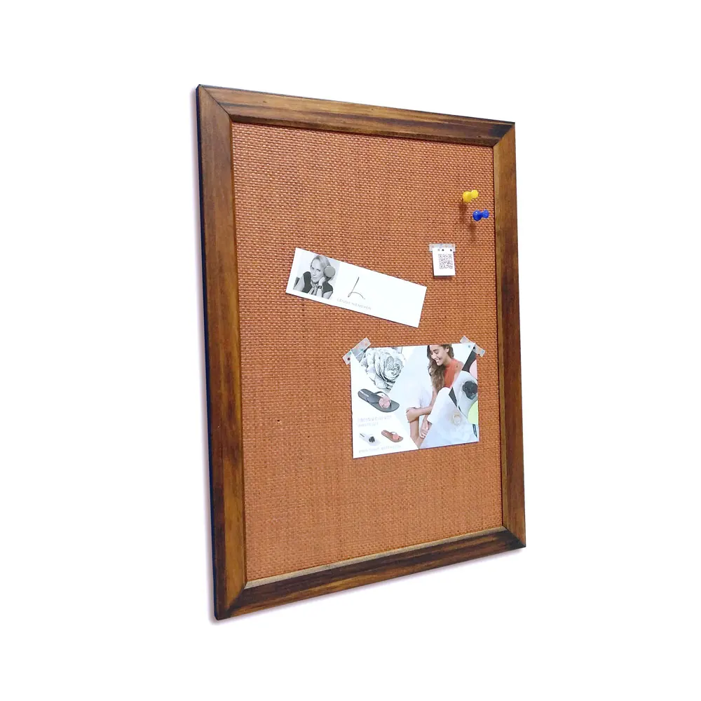 
magnetic fabric pushpin board with wooden frame 