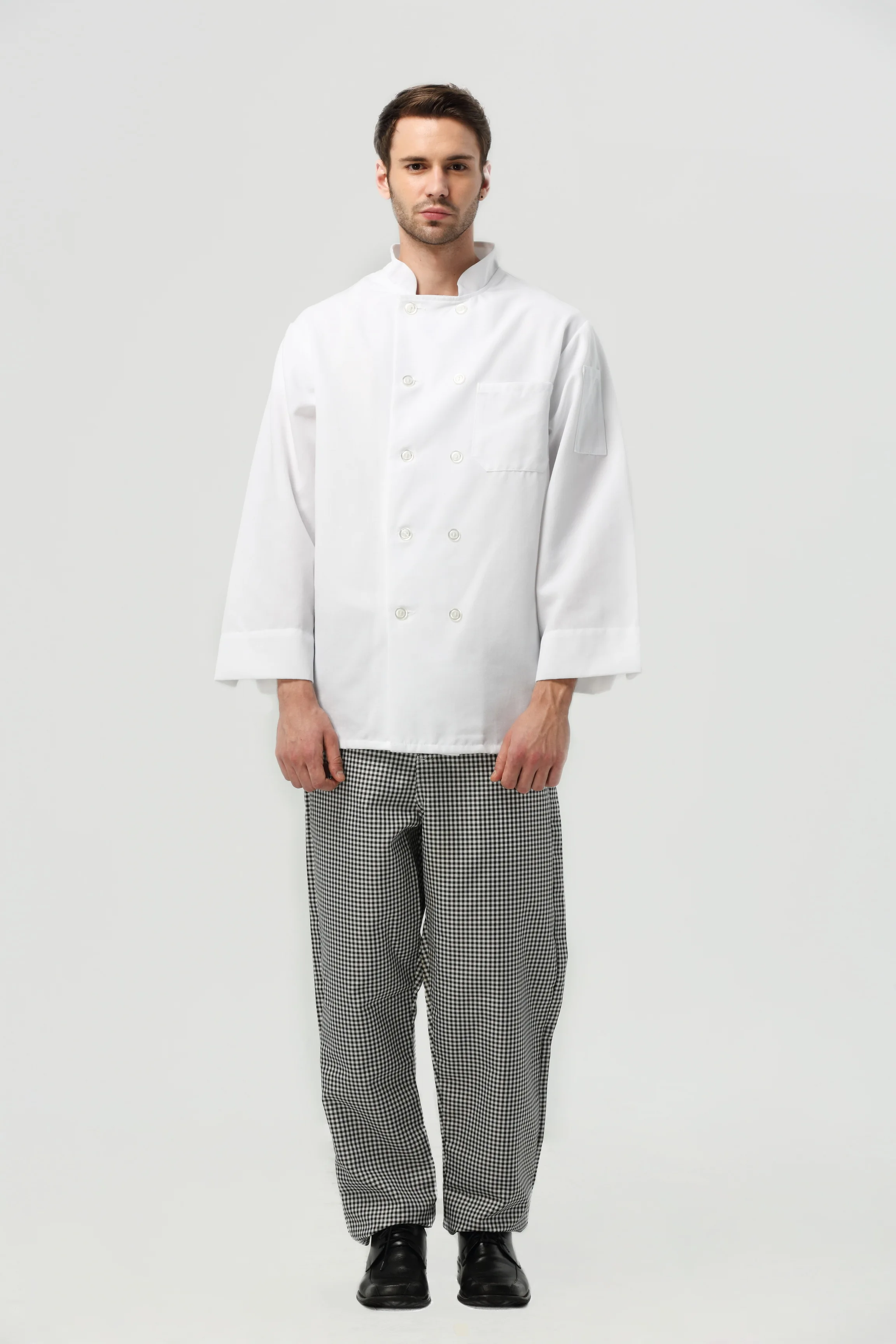 cotton fabric waiter uniform print chef pants