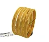 22K Solid Yellow Gold 4 Pc Handmade Slip-On Women Bracelet Bangles 62.960 Grams