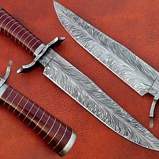 bowie damascus knife