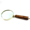Nautical Brass Hand held Magnifier 4-inch Magnifying Glass Lens with Beautiful Square Handle Grip