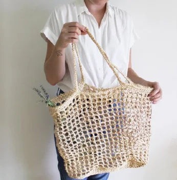 raffia shopping bag