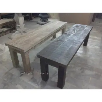 Industrial Furniture Mango Rough Finish Wooden Bench 