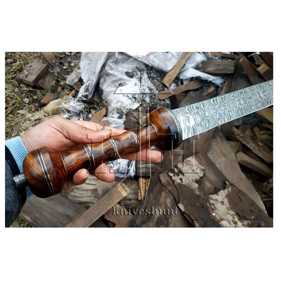 Custom Handmade Damascus Knives12" Damascus Steel Skinner Full Tang