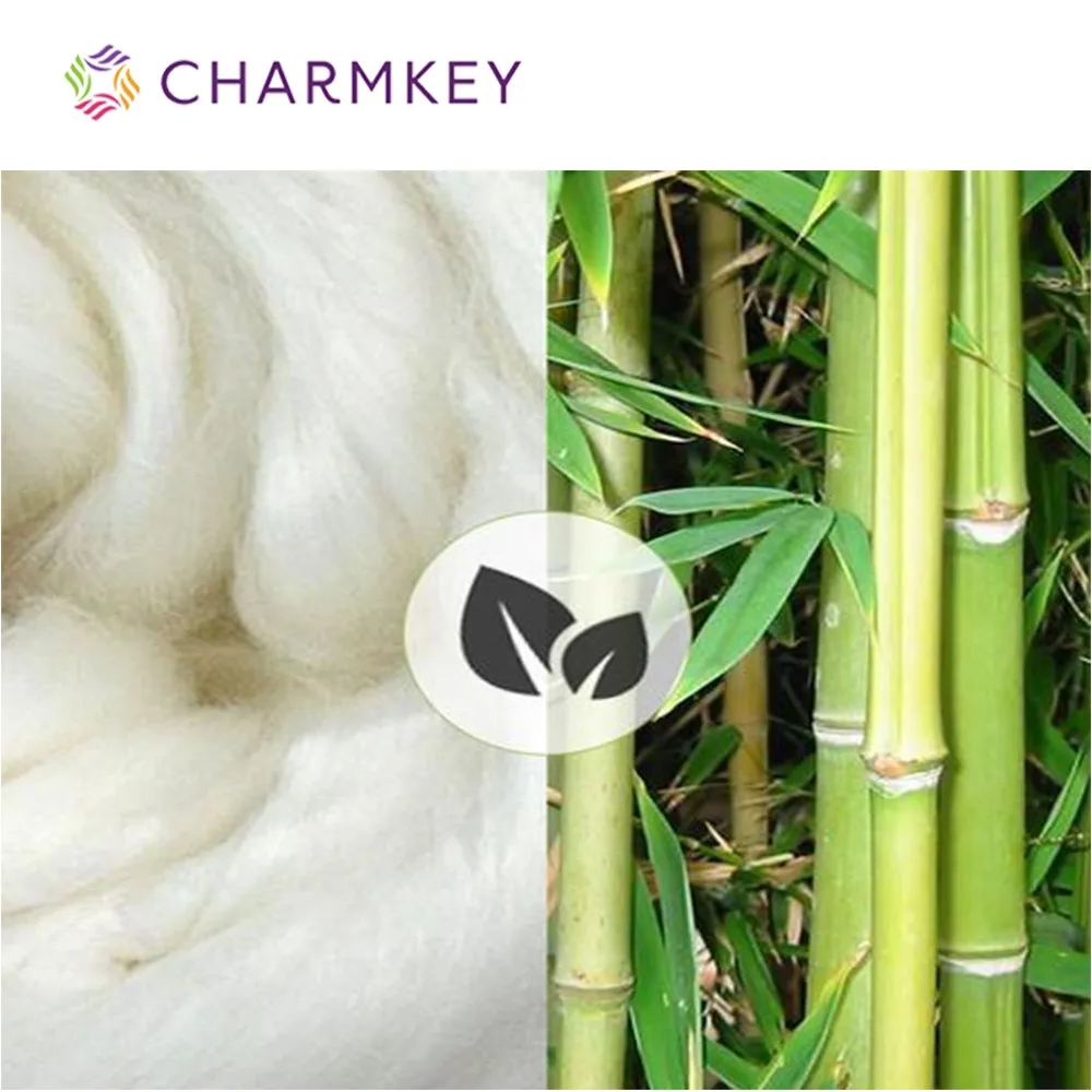 Charmkey High Quality Natural 100 Bamboo Fiber Top Yarn For Knitting