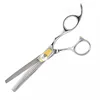 6-1/2" soft grip ring barber thinning scissors