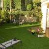 4-color bright green natural turf lawn packed in roll for private garden decor