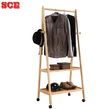 wooden coat hanger stand