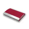 Cheap custom alloy pu leather card holder+metal aluminum mix leather business card holder