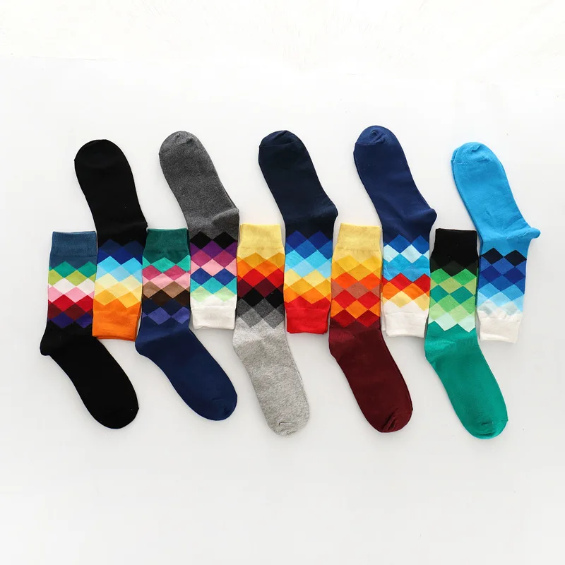 

CYSHMILY Assorted Colorful Premium Cotton Men Novelty Man Happy Socks