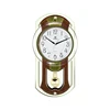 High Quality Plastic Glass Antique Decorative Music Pendulum Wall Clock 8 Melody Sweep Quartz Movement