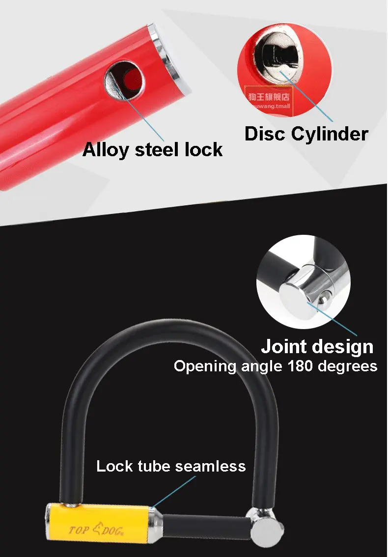 
Motorcycle Accessories Anti-theft lock high security U lock 