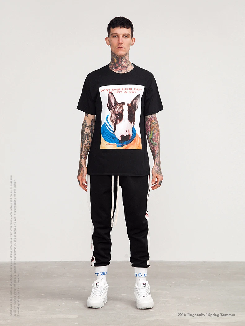 2019 OEM ODM Custom Cotton Dog Custom Printed Men Slogan T-shirt  