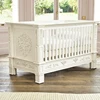 Rococo French white hand carved cot bed nursery furniture bespoke handmade luxury cot bed