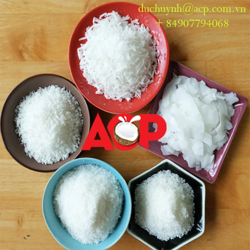
DESICCATED COCONUT HIGH FAT -FINE MEDIUM CHIPS FLAKE GRADE - VIETNAM ORIGIN- BEST PRICE 2018 