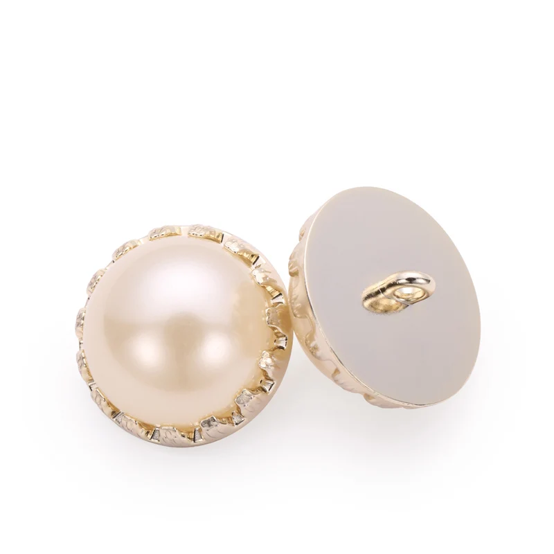 Fancy half round pearl shank button for coat