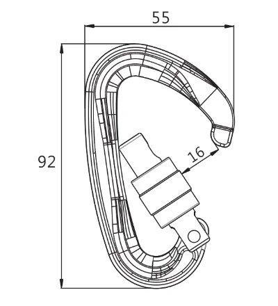 Forged Aluminum AL-7075 Anodized Hiking D Ring with Screw Lock