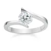 18 Carat Plated White gold Certified Excellent Diamond Engagement ring