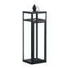 Metal Hanging Candle Lantern /Large black dramatic geometry lantern