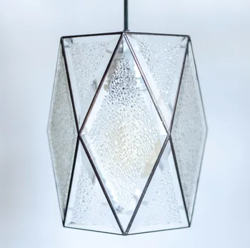 Hanging Pendant Light Ceiling Fixture Lamp Glass Art Deco Hand