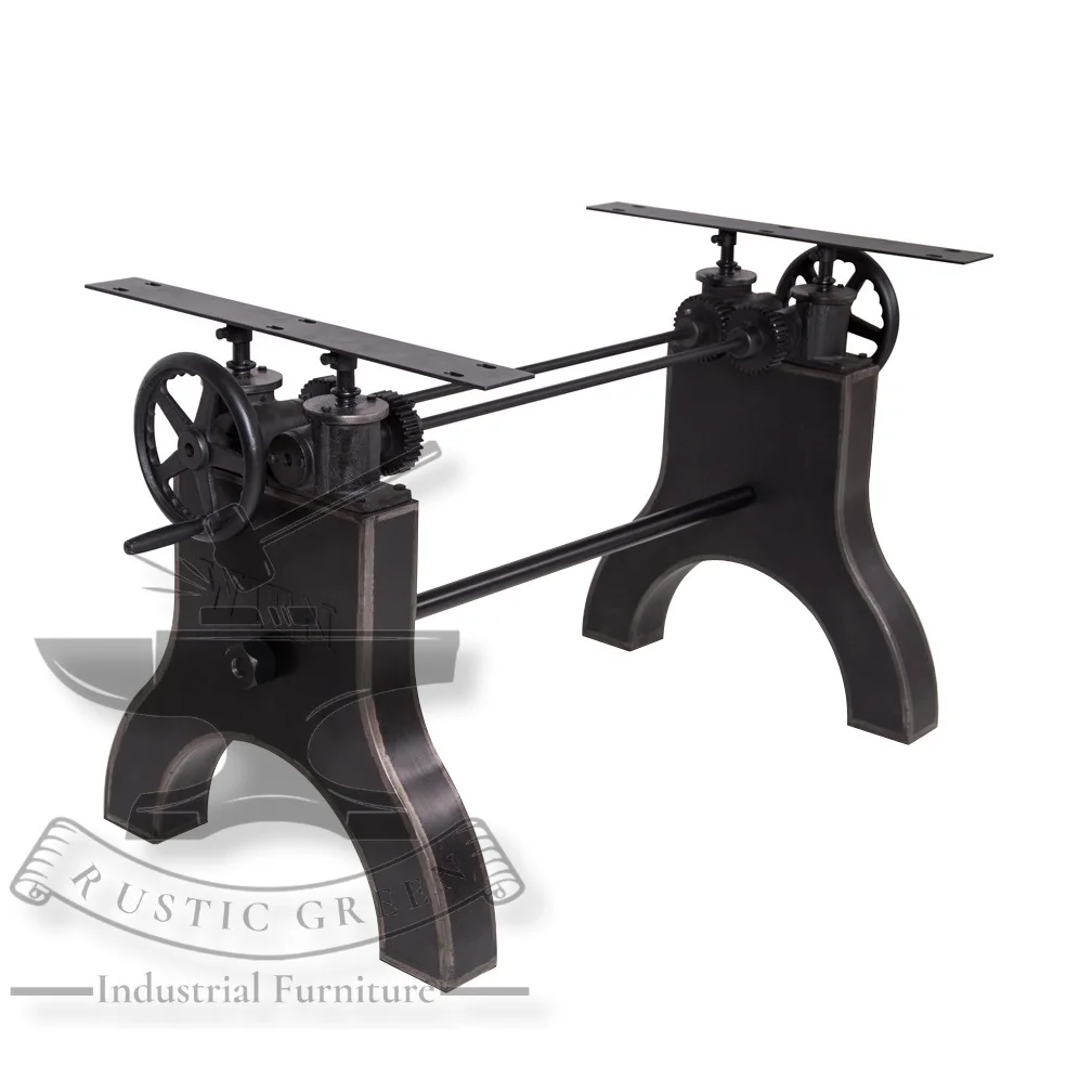 New Industrial Crank Adjustable Height Table Base Furniture Leg For
