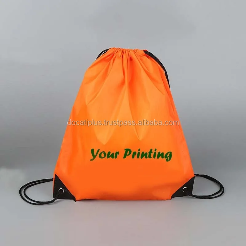 Printed Waterproof Nylon Drawstring Bag For Shopping Buy Nylon Mesh