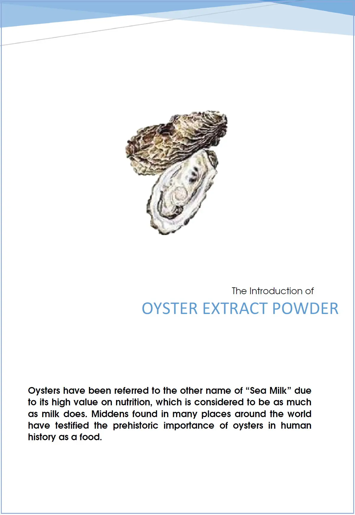 Japanese High Quality Oyster Extract Raw Material Powder Made In Japan
