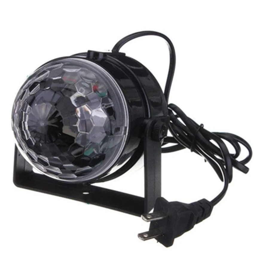 
Factory RGB magic multi colored rotating dj party Light mini sound activated led disco ball 