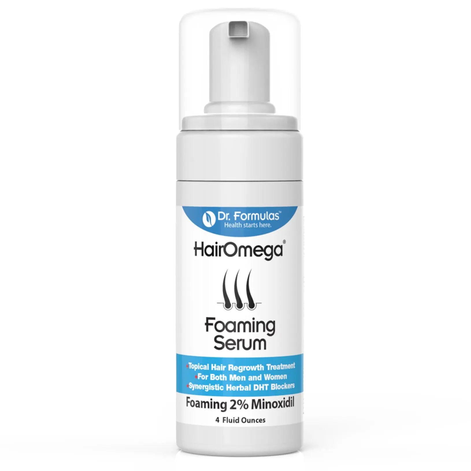 DrFormulas HairOmega Serum Minoxidil Foam Topical DHT Blocker For Men and W...