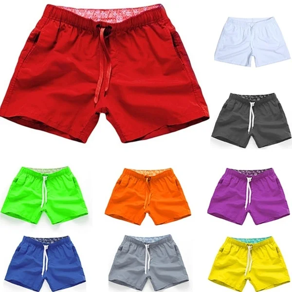 Custom Blank Summer Gym Beach Sports Mens Swimwear Swimming Shorts Trunks For Men