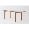 Modern 12 seater ash wood glass dining table