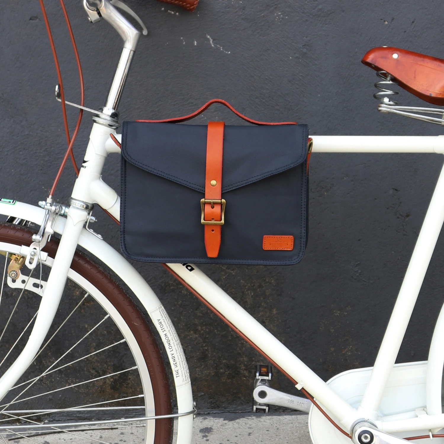 tourbon vintage canvas bike panniers bicycle handlebar bag