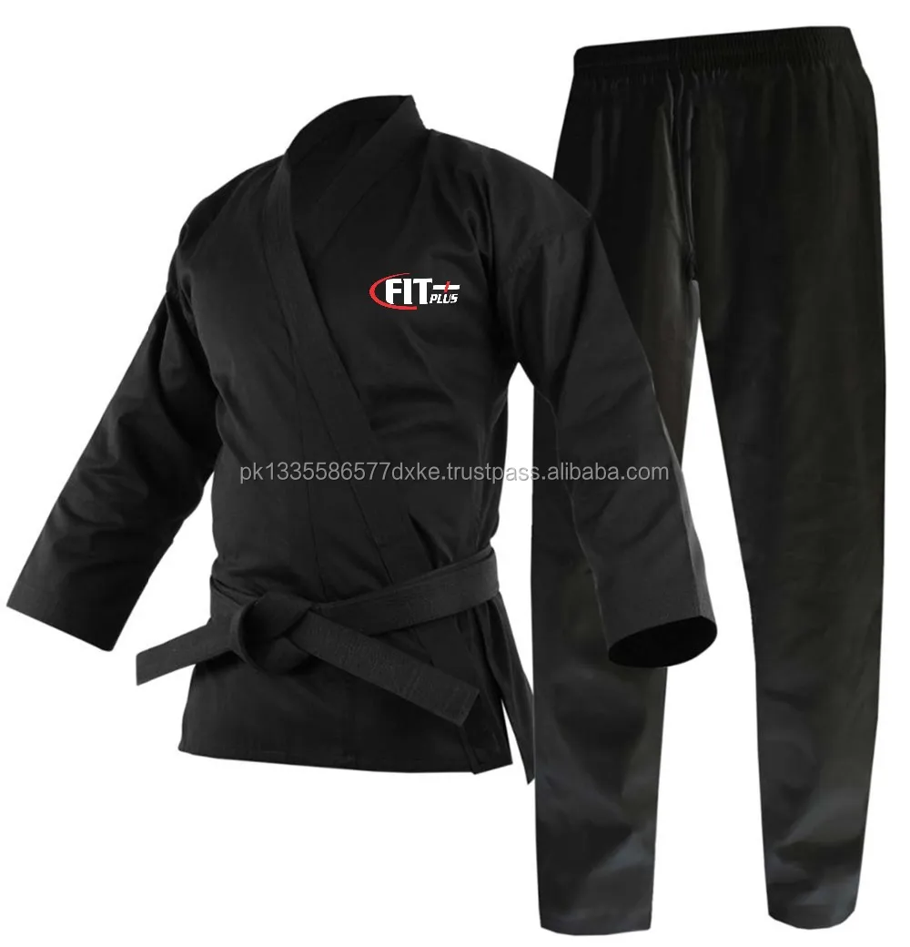 Black Karate Suits Heavy Weight 16oz Martial Arts Clothing Oem Logo
