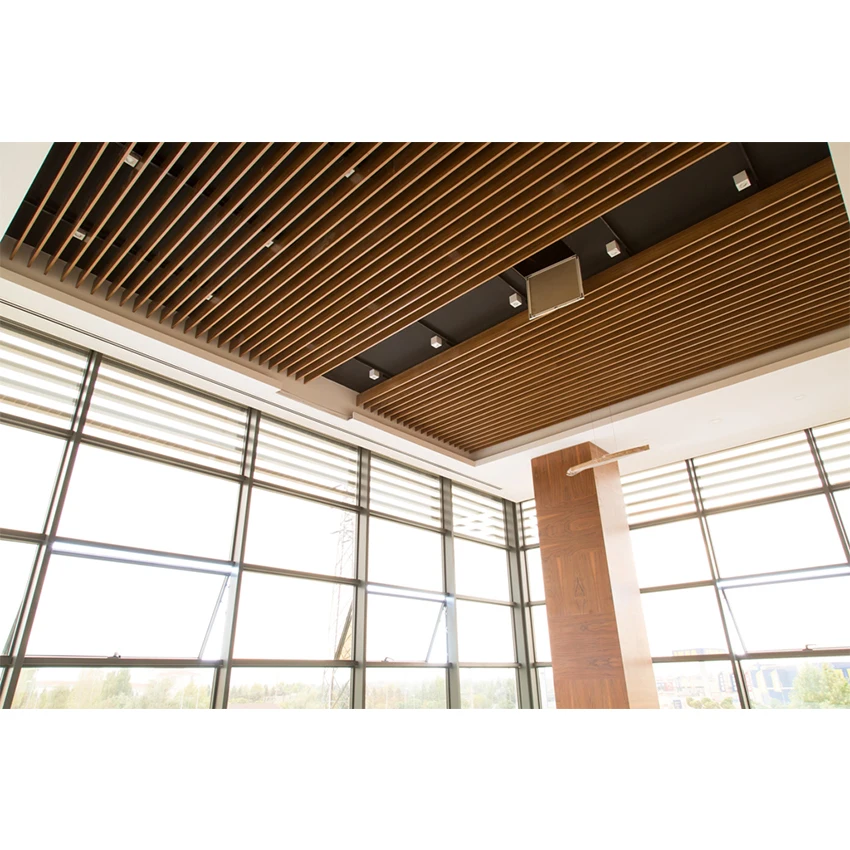 High Quality Wood Baffle Aluminum Baffle Lineer Vectoral Ceilings