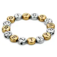 

100pieces Round Acrylic Alphabet Letter Beads A-Z for Jewelry Making Bracelets Necklaces Key Chains and Kids Jewelry
