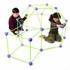 Wholesale Construction Fort Building Kit, 77 Pieces+ Storage Bag Build Castles Tunnels Tents Rocket Creativity