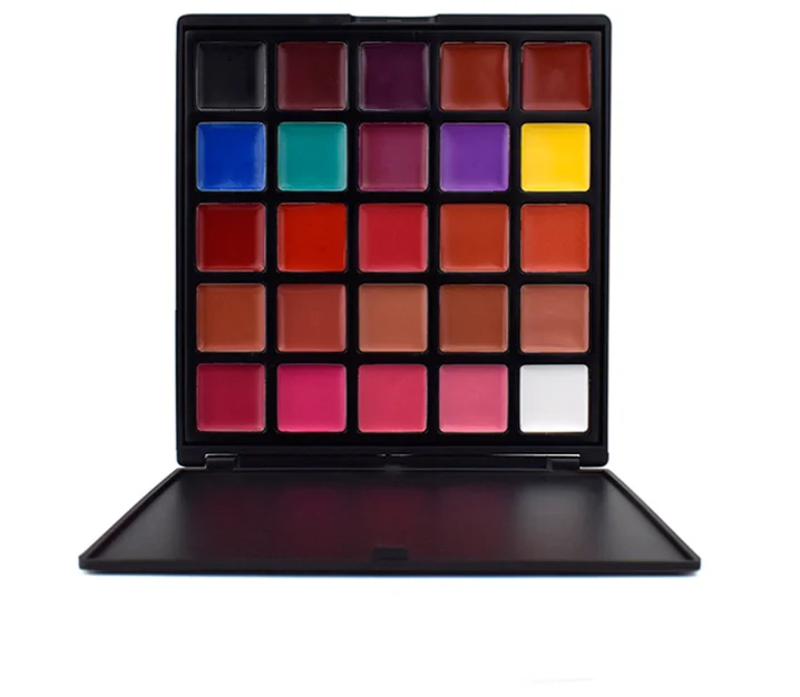 

Hot sale 25 colors lip gloss palette with private label