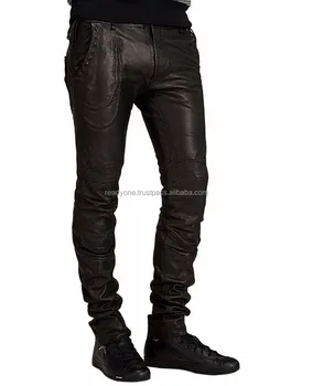 genuine leather jeans