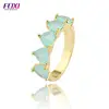 foxi jewelry Semi-precious heart ring made of glass stones sold in the Brazilian market