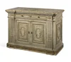 Vintage Antique French Style Rustic Wooden Buffet Two Doors Curved Design Buffet