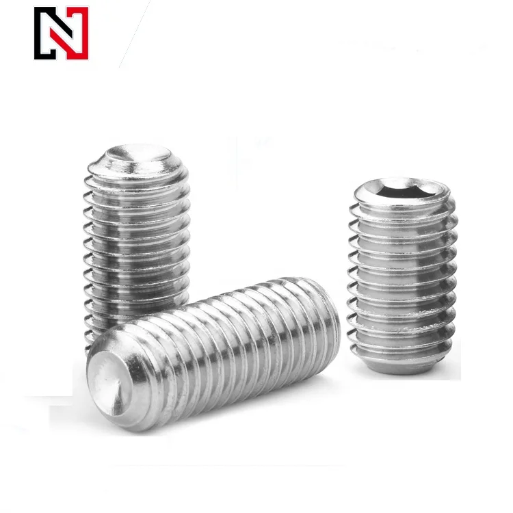 
Stainless steel DIN916 hexagon socket set screw with cap point 