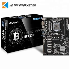 New Arrivals 12PCIE DDR4 ASROCK H110 PRO BTC+ CryptoCurrency support 13 GPU Graphics Card Linux ethOS Mining Motherboard