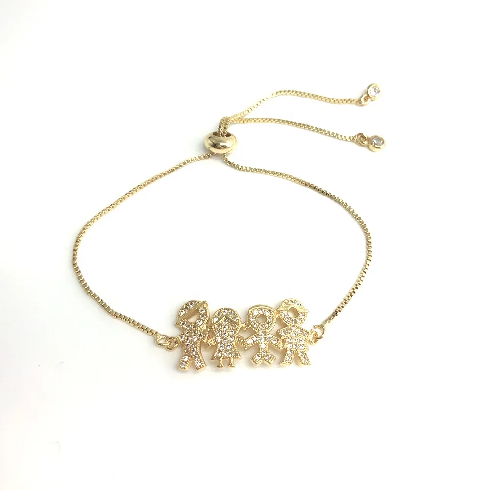 

Fashion Bracelet Gold Hand Chain Fashion Design Women'S Silver Plated Family Bracelet, Gold;rose gold;silver;black