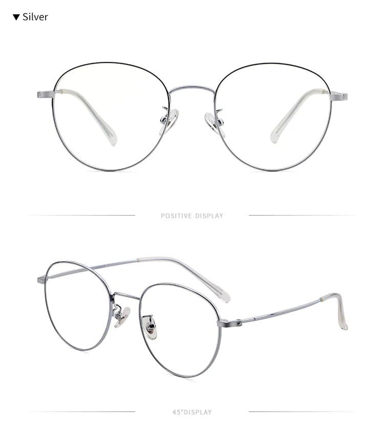 Wholesale High End Cheap Vogue Vintage In Stock Frame Titanium Round