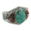 Ravishing design silver bangle coral, turquoise jewelry 925 sterling gemstone silver jewellery wholesale store