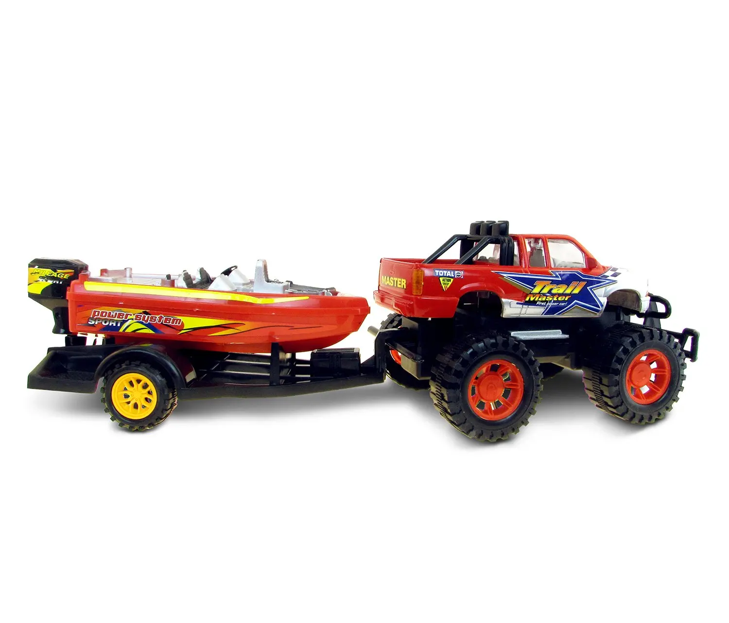 truck and boat trailer toy