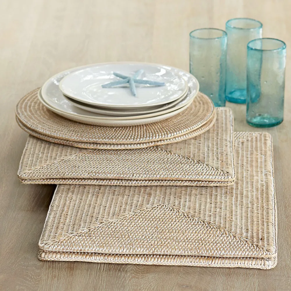 Woven Water Hyacinth Placemat For Kitchen Accessory Handmade Water