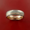CUSTOM HANDMADE DAMASCUS STEEL BRASS SLEEVE RINGS